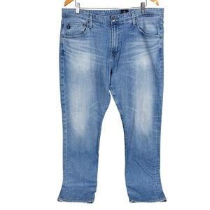 AG Adriano Goldschmied Everett Slim Straight Jeans Mens 38x32 Blue Medium Wash